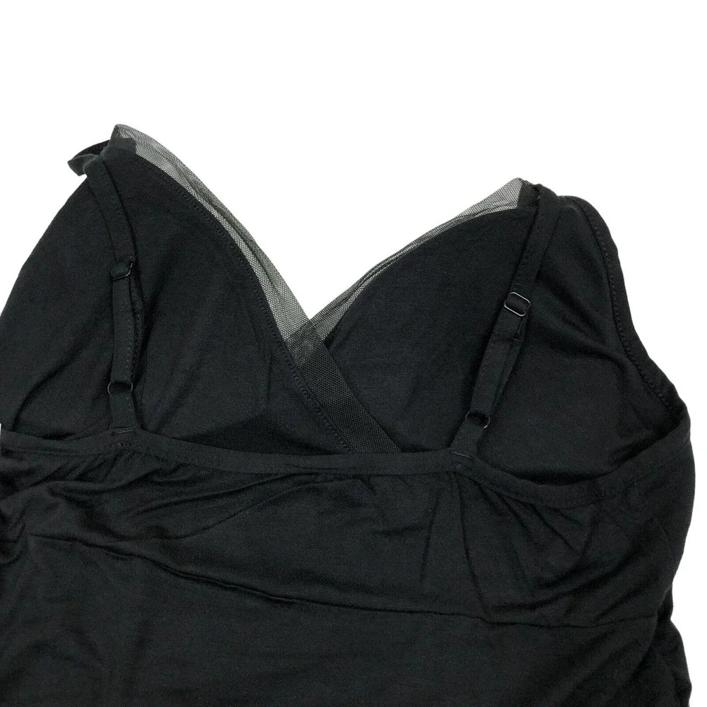 NEW Stars Above Black Chemise Nightgown Nightie Sexy Ultra Soft Padded Womens L - Picture 5 of 8